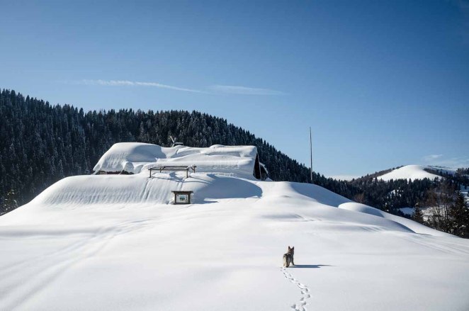 Il Centro didattico ambientale Valpore sommerso di neve - 10 marzo